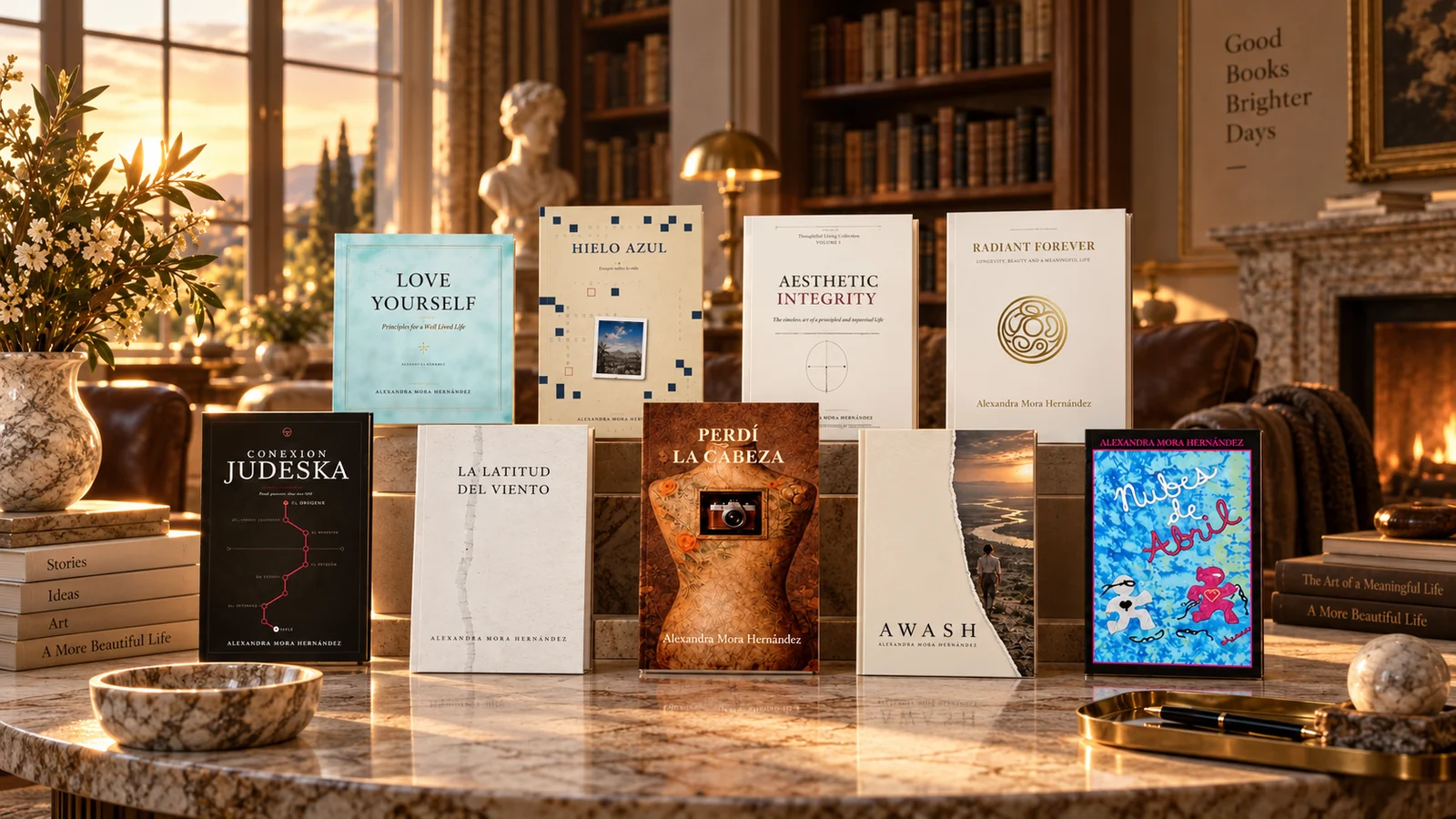 La biblioteca de Alexandra Mora &mdash; sus nueve obras reunidas