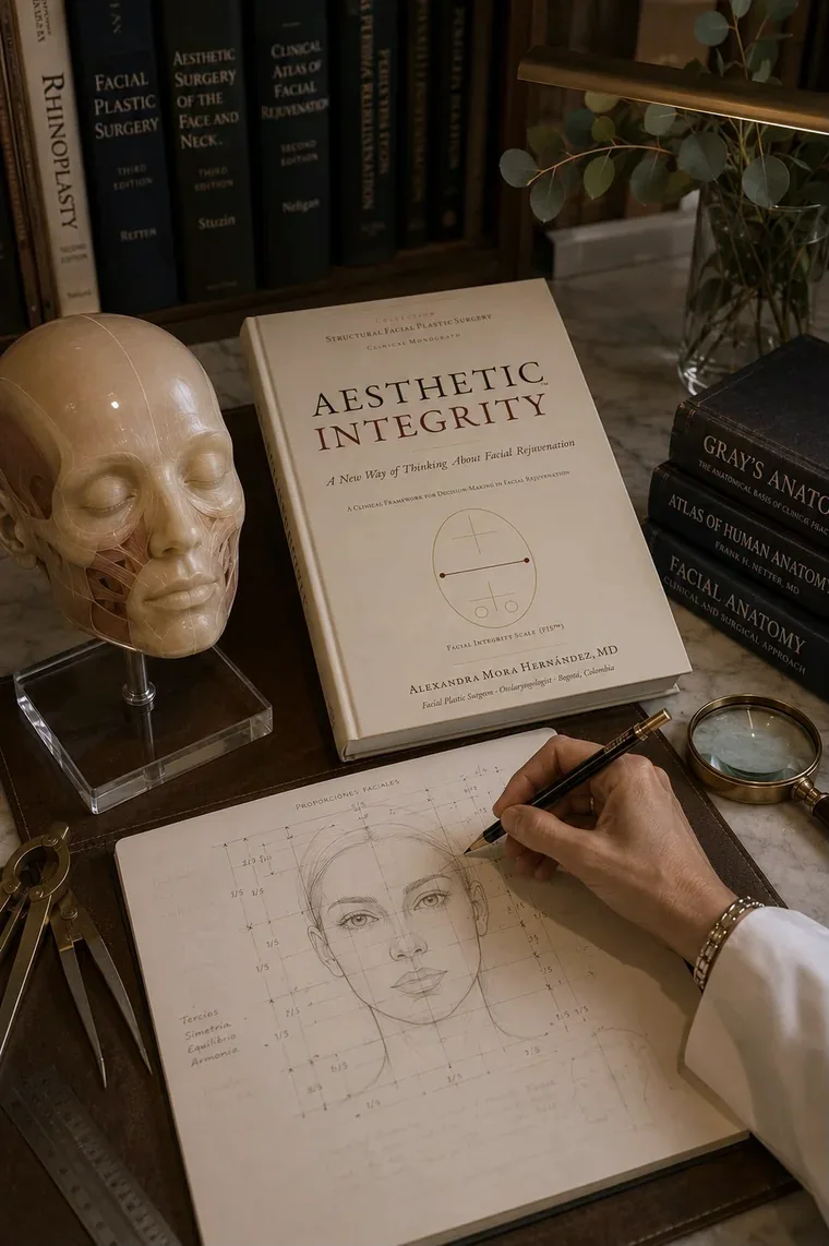 Estudio de proporciones faciales y el libro Aesthetic Integrity™ — Dra. Alexandra Mora